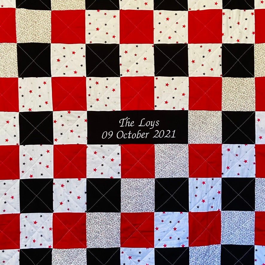 Unique Wedding Guest Book Alternative Custom Signature Quilt