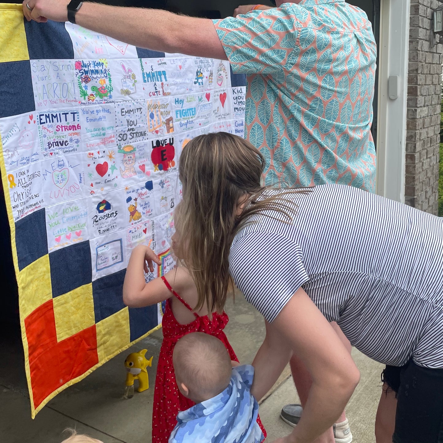 Signature Quilt Created as a Comfort Gift for Friends in Need of Encouragement and Self Care