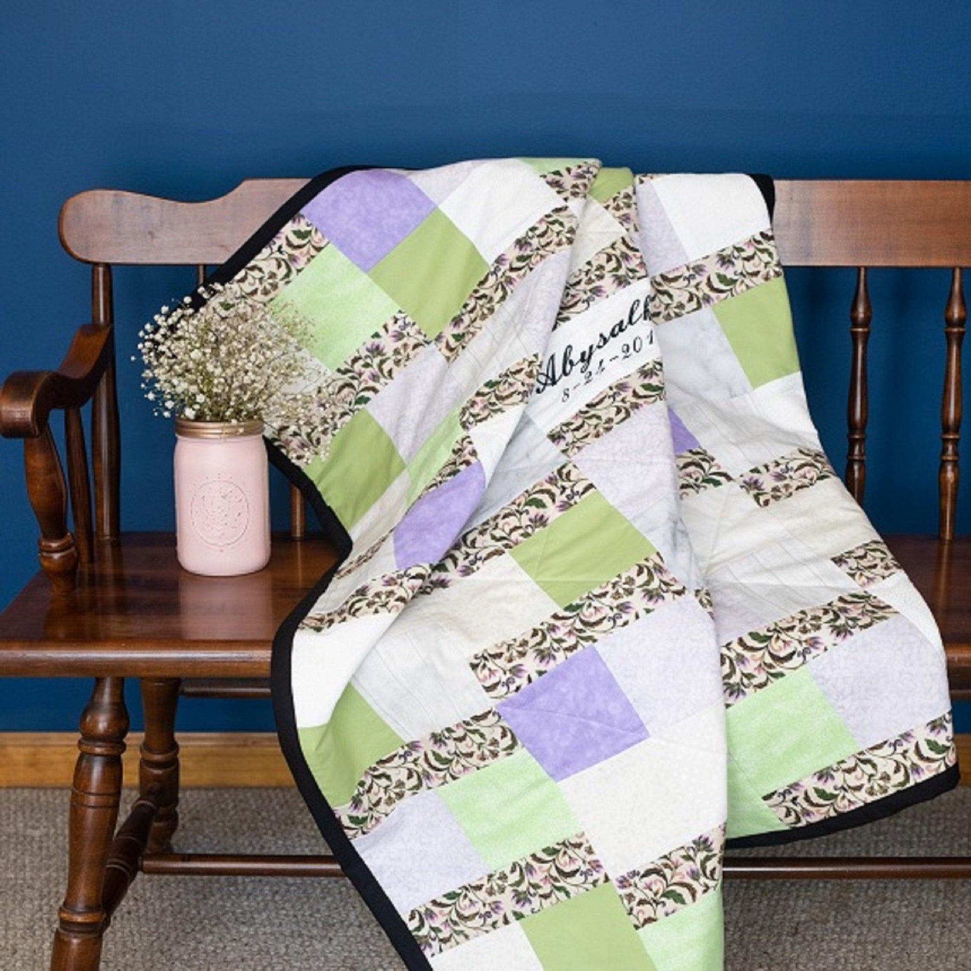 Custom Guest Book Alternative Signature Quilt for Bridal Shower Gift - The Best Seamstress