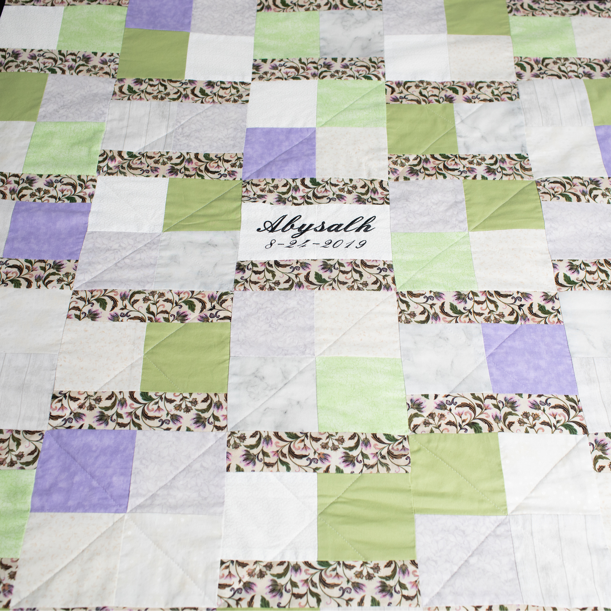 Custom Guest Book Alternative Signature Quilt for Bridal Shower Gift - The Best Seamstress