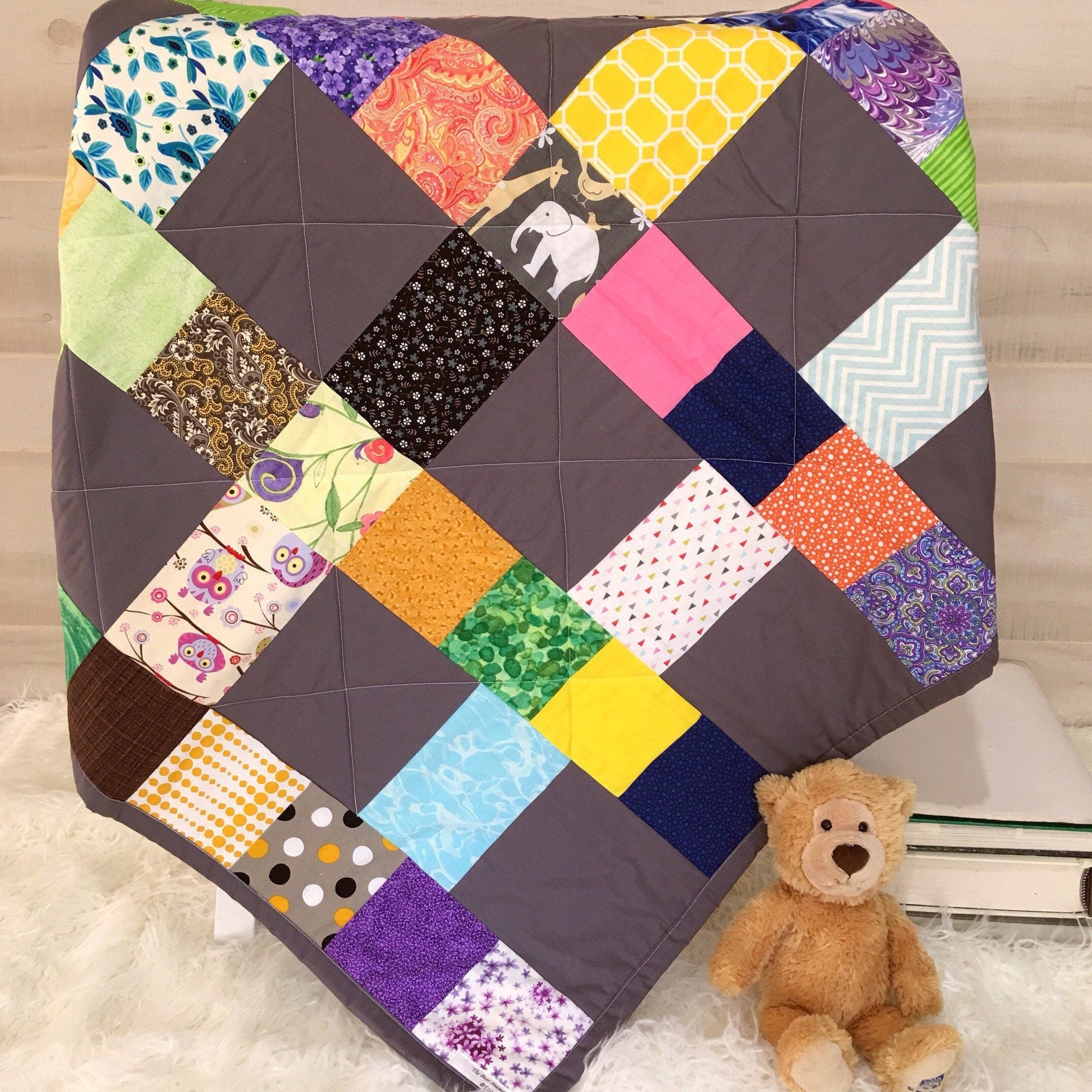 Baby Quilt outlet modern and bright