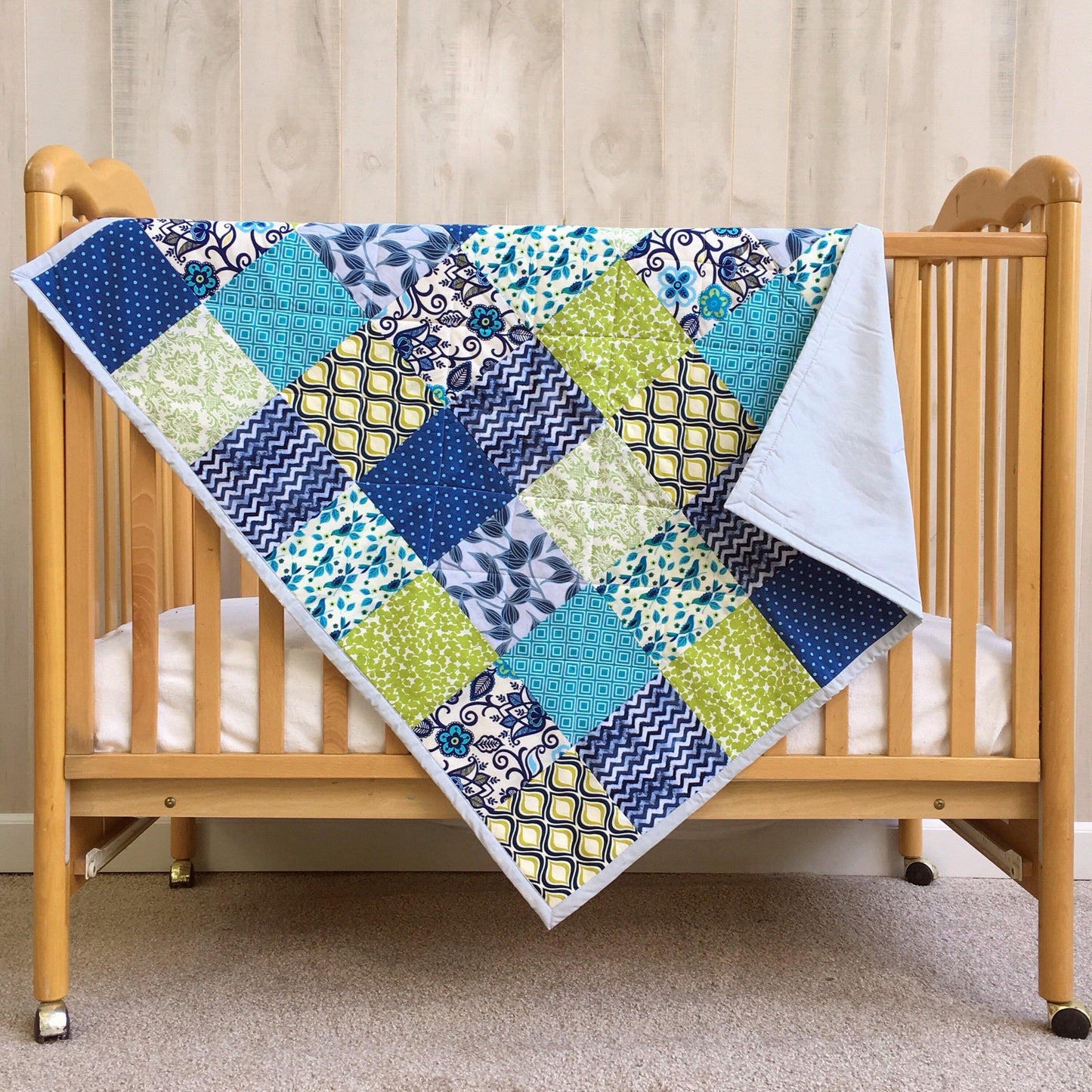 Handmade Embroidered Baby Blanket Quilted for Grandson Gifts - The Best Seamstress