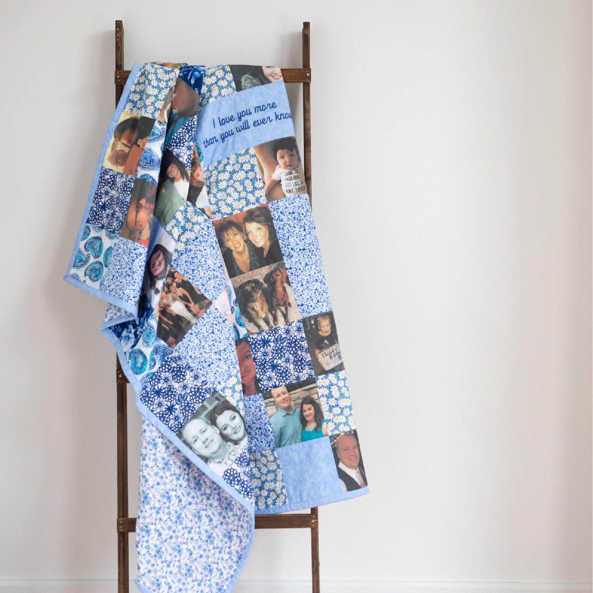 Custom Photo Memory Quilt With Your Pictures and Choice of Fabric - The Best Seamstress