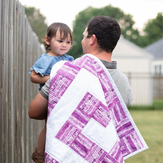 Baby Girl Geometric Quilt for Monochrome Nursery Can Be Embroidered - The Best Seamstress