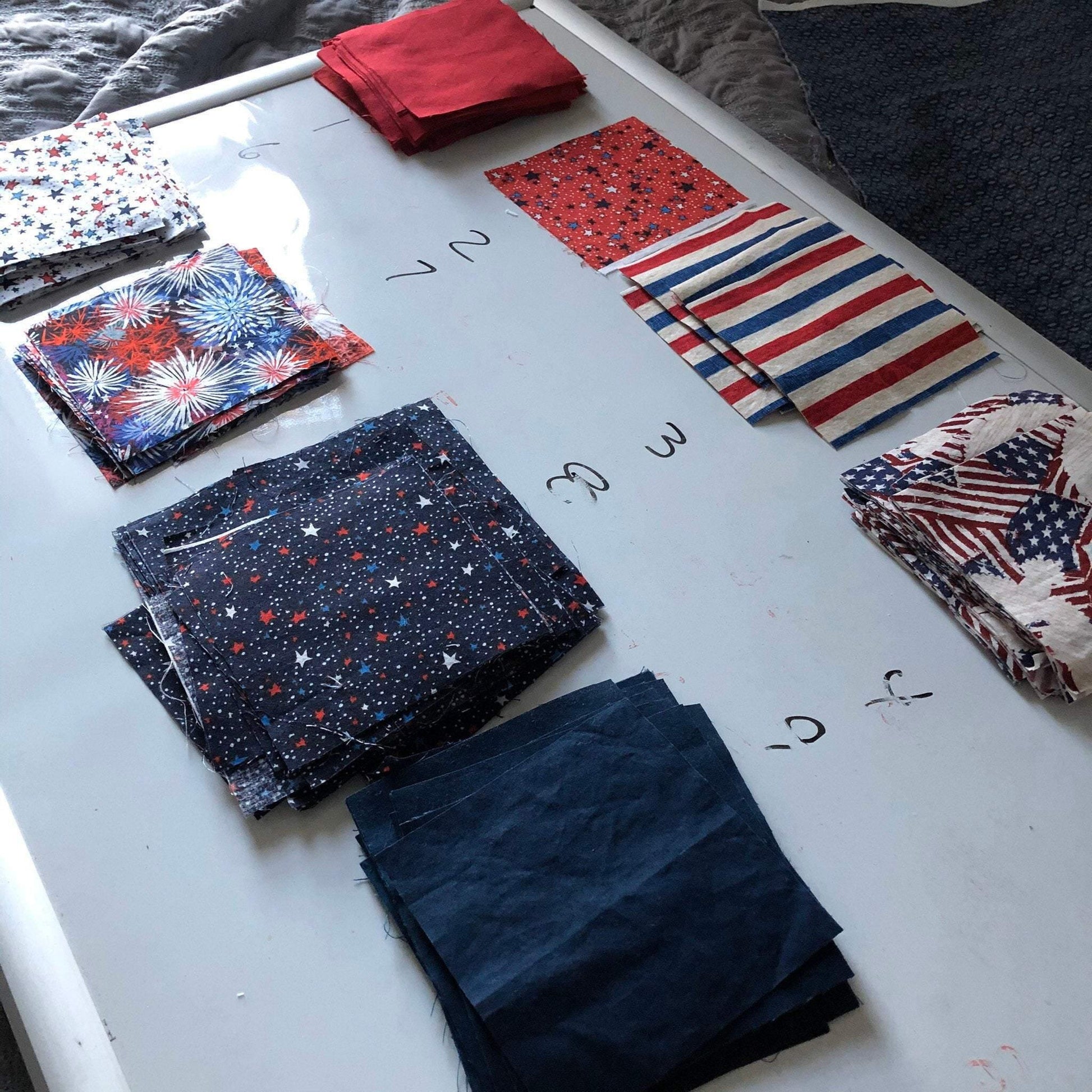 Patriotic American Flag Quilt Military Wall Art Blanket for Firefighter Gift - The Best Seamstress