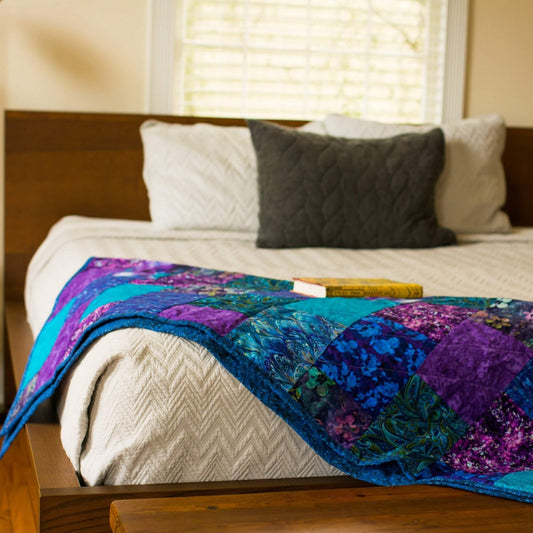 Modern Homemade Quilted Throw 50 X 60 Bohemian Blanket Can Be Embroidered - The Best Seamstress