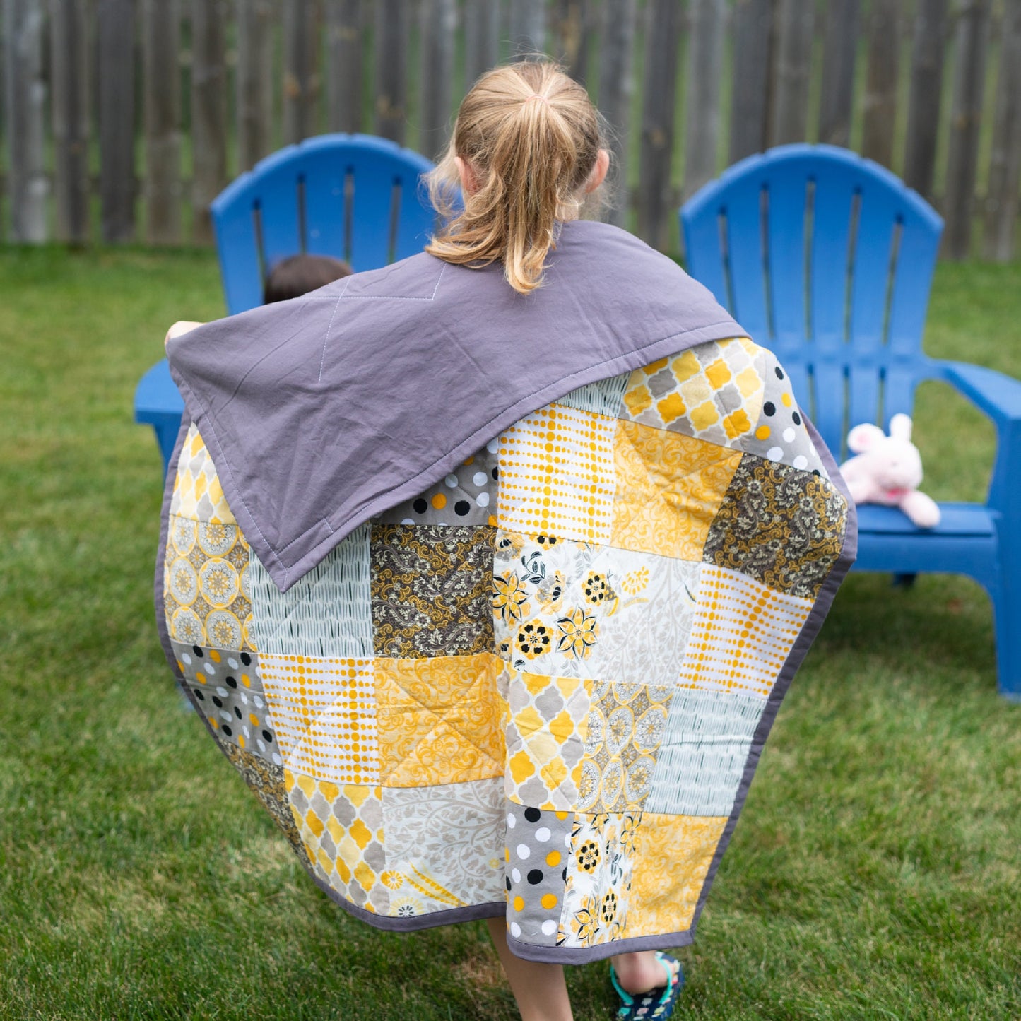 Modern Patchwork Baby Quilt that Doubles as Baby Playmat. Homemade Quilt for Floral Nursery Decor. First Birthday Gift, Boy Toddler Blanket.