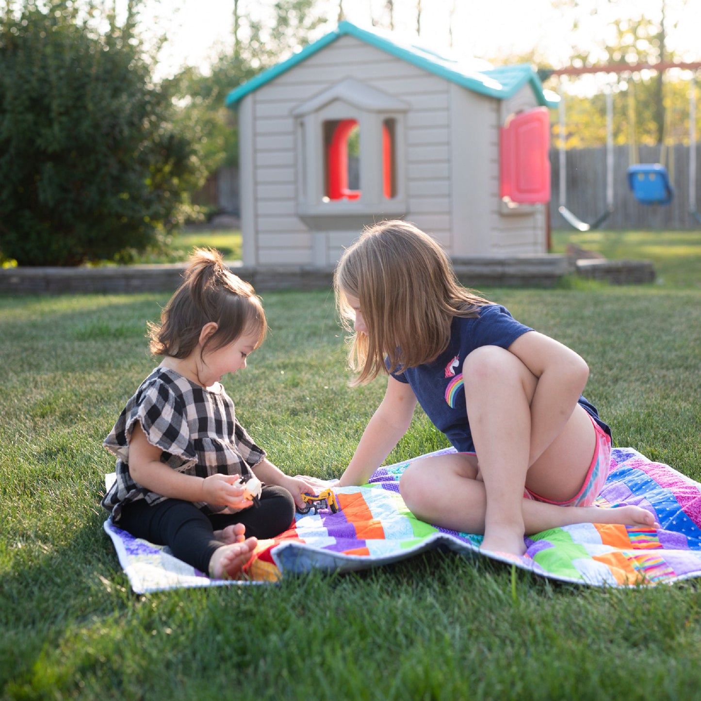 Baby Quilts Handmade for Toddler Girl Bedding an Amazing 1 Year Old Girl Gift. Patchwork Quilted Geometric Blanket or Kids Playmat Padded.