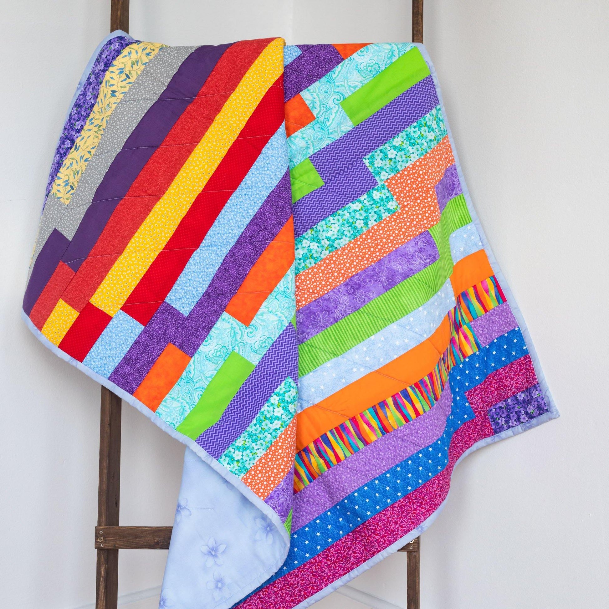 Gender Neutral Toddler Crib Bedding, Handmade Quilt for Baby, and Bohemian Nursery, Grandson Gifts - The Best Seamstress