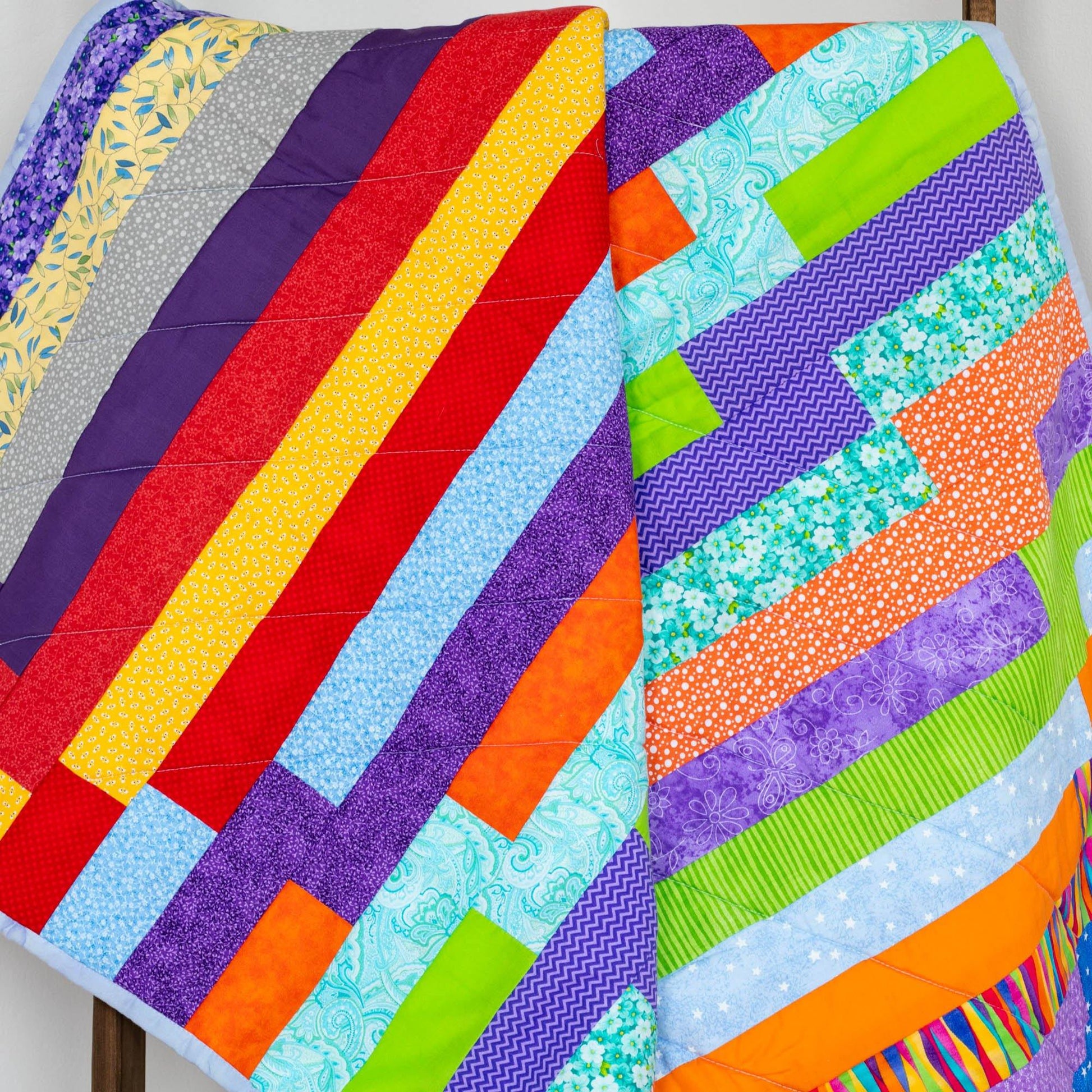 Gender Neutral Toddler Crib Bedding, Handmade Quilt for Baby, and Bohemian Nursery, Grandson Gifts - The Best Seamstress