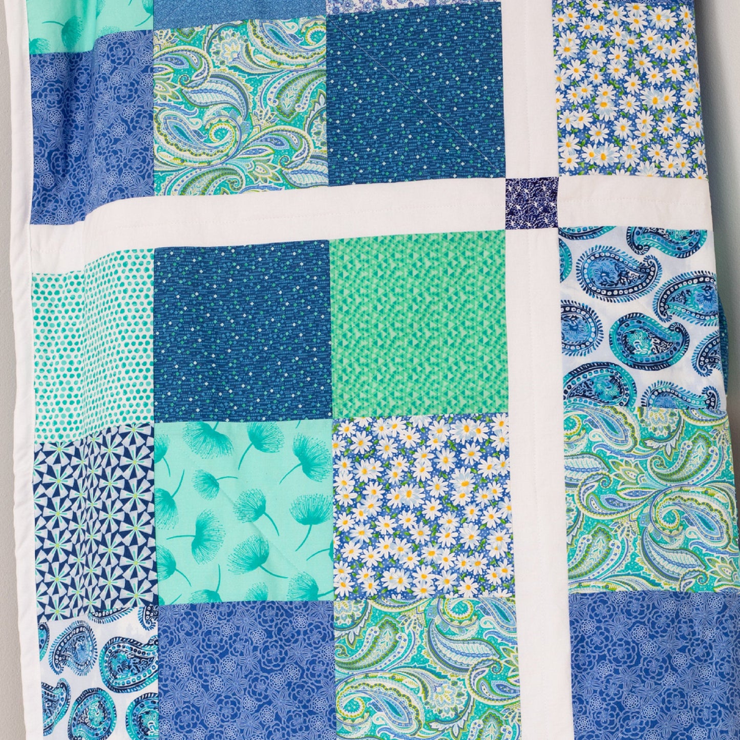 Queen Size Quilt Patchwork Handmade for Colorful Floral Bedspread