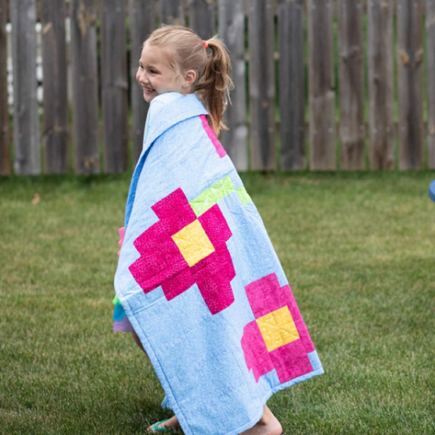 Abstract Floral Lap Quilt and Wheelchair Blanket Handmade - The Best Seamstress