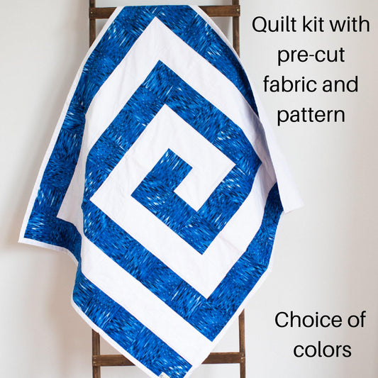 Precut Quilt Kit with Fabric and Pattern for Beginners, Easy to Sew Top and Binding Only, Choice of Colors and Sizes - The Best Seamstress