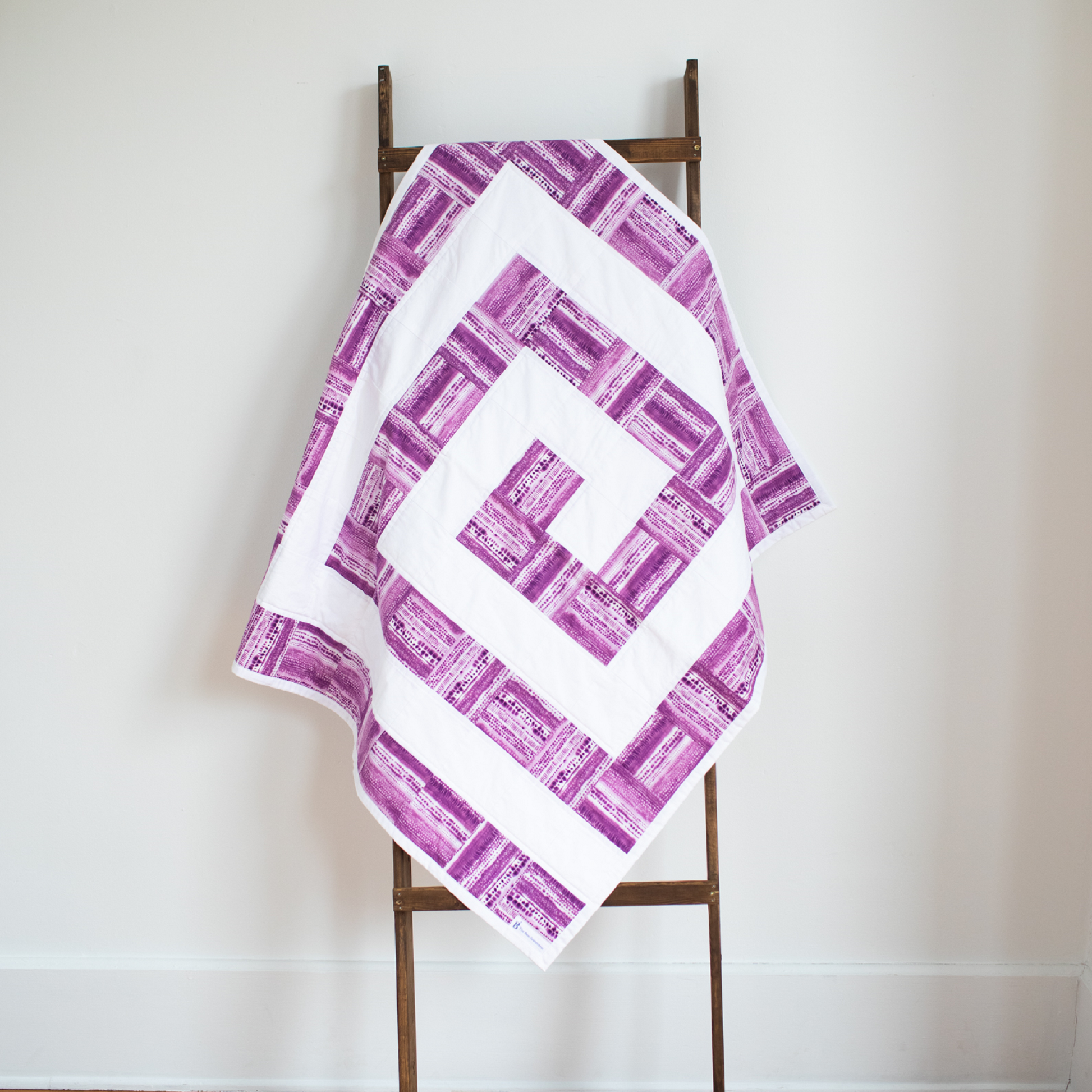 Baby Girl Geometric Quilt for Monochrome Nursery Can Be Embroidered - The Best Seamstress