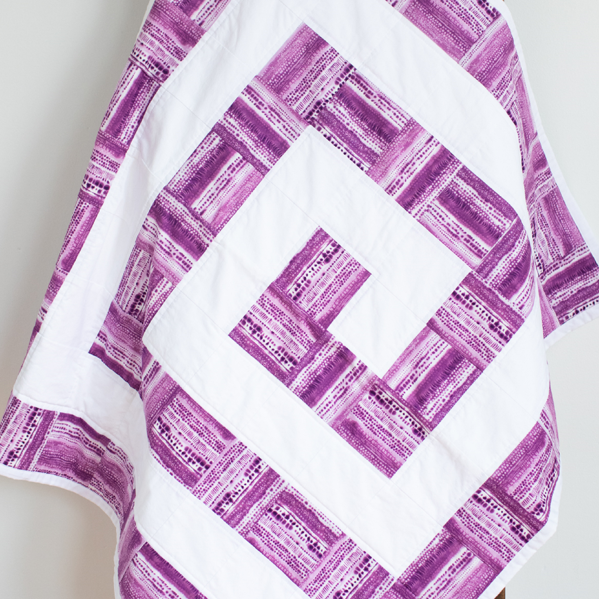 Baby Girl Geometric Quilt for Monochrome Nursery Can Be Embroidered - The Best Seamstress